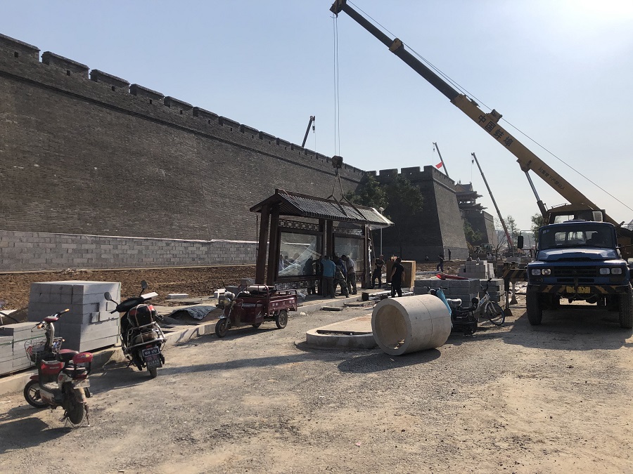 候車(chē)亭安裝圖 候車(chē)亭安裝圖